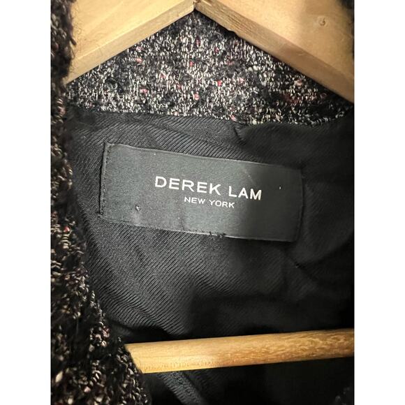 Derek Lam Alpaca Wool Peak Lapel Marled Bouclè Blazer Size 0 - Picture 2 of 8